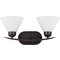 Quoizel Lighting Modern Bathroom Light with White Glass in Harbor Bronze Finish DI8502HO
