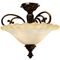 Kichler Lighting Semi-Flushmount Light with Beige / Cream Glass in Parisian Bronze Finish 3698PRZ