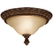 Kichler Lighting Flushmount Light with Brown Glass in Parisian Bronze Finish 8897PRZ