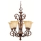 Kichler Lighting Chandelier with Beige / Cream in Parisian Bronze Finish 1696PRZ