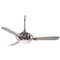 Minka Aire Ceiling Fan with Three Blades and Light Kit F601-BS/BN