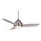 Minka Aire Modern Fan with Light with White Glass in Brushed Nickel Wet Finish F577-BNW