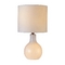 White Glass Accent Table Lamp 