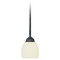 Mini-Pendant with Satin-White Glass