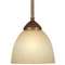 Mini-Pendant with Frosted Amber Glass
