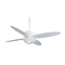 Minka Aire Modern Fan with Light with White Glass in White Finish F514-WH