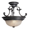 Two-Light Semi-Flush Ceiling Fixture