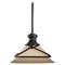 Minka Lighting, Inc. Pendant Light with Beige / Cream Glass in Aspen Bronze Finish 176-1-138