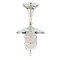 Hudson Valley Lighting Semi-Flushmount Light with White Glass in Antique Nickel Finish 2911-AN