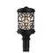 18-3/4-Inch Outdoor Post Light with Metal Fretwork