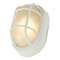 Design Classics Oval Bulkhead Light in White Finish with Ribbed Glass 4513 WH