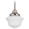 Design Classics 6-Inch Schoolhouse Mini-Pendant Light in Polished Nickel Finish FC3-15 / GC6
