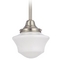 Design Classics 6-Inch Schoolhouse Mini-Pendant Light in Satin Nickel Finish FC3-09 / GC6