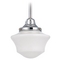 Design Classics 6-Inch Retro Style Schoolhouse Mini-Pendant Light in Chrome Finish FC3-26 / GC6