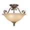 Three-Light Semi-Flush Ceiling Light