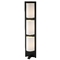 Adesso Home Modern Floor Lamp with White Shades in Dark Walnut Finish 4412-15