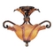 Two-Light Semi-Flush Ceiling Fixture