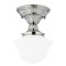 Design Classics 6-Inch Schoolhouse Ceiling Light in Polished Nickel Finish FCS-15 / GC6