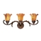 Three-Light Bathroom Fixture with Torcello Art Glass