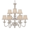 Nine-light two-tier chandelier