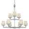 Nine-light two-tier chandelier
