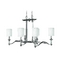 Hinkley Lighting Chandelier with White Shades in Brushed Nickel Finish 4796BN