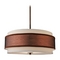 Design Classics Bronze Drum Pendant Light with Two Shades DCL 6528-604 SH7452  KIT