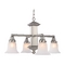 Design Classics Craftsman Chandelier with Alabaster Glass Shades 375-09 / G9430