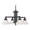 Design Classics Arts & Crafts Bronze Chandelier with Four Lights 375-78 / G9415