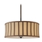 Design Classics Bronze Drum Pendant Light with Cream Shade and Green Stripes DCL 6528-604 SH7488  KIT