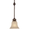 Mini-pendant with Carmelized Glass Shade