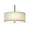 Modern Three-Light Drum Pendant with Beige Shade