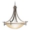 Pendant with Amber Marble-Glass Shade
