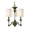 Hinkley Lighting Mini-Chandelier with White Shades in English Bronze Finish 4793EZ