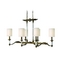Hinkley Lighting Chandelier with White Shades in English Bronze Finish 4796EZ