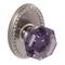 Violet Crystal Door Knob Passage Set