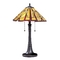 Design Classics Two-Light Tiffany Table Lamp 1609 BZ