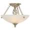 Three-Light Semi-Flush Ceiling Fixture 