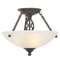 Three-Light Semi-Flush Ceiling Fixture 