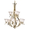 Kichler Lighting Chandelier with White Glass in Polished Brass Finish 2520PB