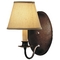 Sconce with natural linen shade