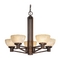Design Classics Modern Chandelier in Bronze Finish with Five Lights 2820-133