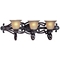 Three-Light Bathroom Fixture with Scroll Detailing