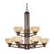 Nine-Light Double-Tier Chandelier