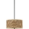 Quoizel Lighting Three-Light Drum Pendant with Rattan Shade ZE2816K