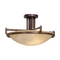 Two-Light Semi-Flush Ceiling Fixture