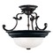 Two-Light Semi-Flush Ceiling Fixture