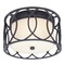 Troy Lighting Flushmount Light with White Glass in Deep Bronze Finish C1280DB