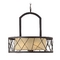 Frederick Raymond Drum Pendant Light with Amber Glass in Oil Rubbed Bronze Finish FR41613ORB