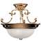 Three-Light Semi-Flush Ceiling Fixture 